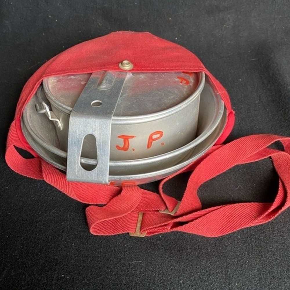 Vintage 1960s Boy Scouts of America 7 Piece Camping Cook Gear + Bag